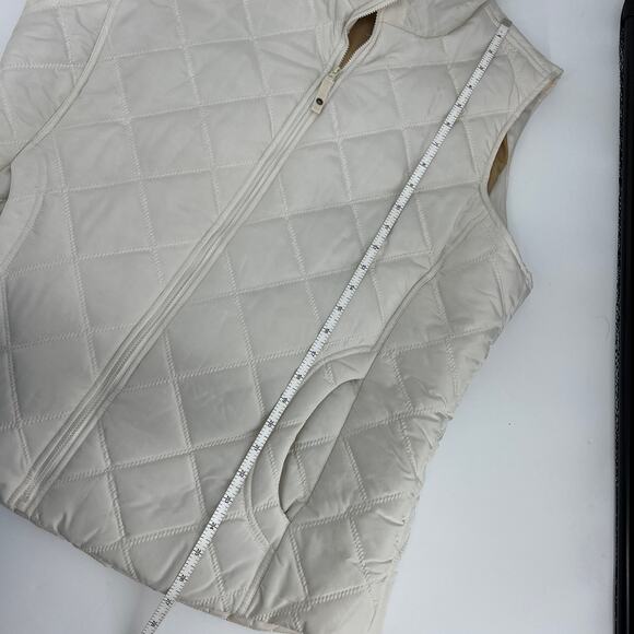 Coldwater Creek 2-Piece Turtleneck and Quilted Vest Size 1X Cream & Golden Ochre - Picture 7 of 13